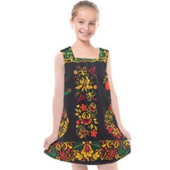 Hohloma Ornament Kids  Cross Back Dress by goljakoff