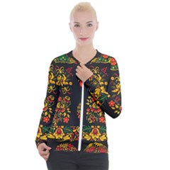 Hohloma Ornament Casual Zip Up Jacket by goljakoff