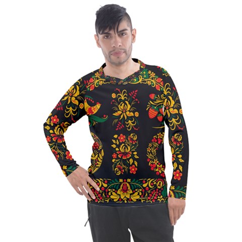 Hohloma Ornament Men s Pique Long Sleeve Tee by goljakoff