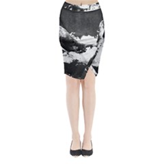 Whale Dream Midi Wrap Pencil Skirt by goljakoff