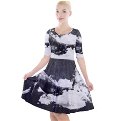 Whale Dream Quarter Sleeve A-line Dress by goljakoff