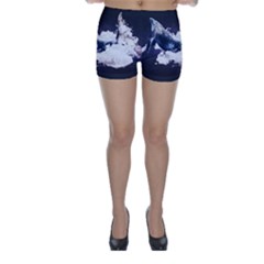 Blue Whale Dream Skinny Shorts by goljakoff