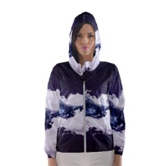 Blue Whale Dream Women s Hooded Windbreaker by goljakoff