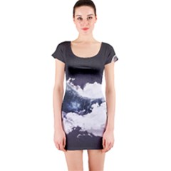 Blue Whale Dream Short Sleeve Bodycon Dress by goljakoff