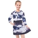 Blue whale dream Kids  Quarter Sleeve Shirt Dress View1