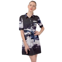 Blue Whale Dream Belted Shirt Dress by goljakoff