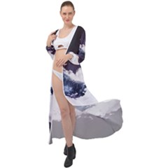 Blue Whale Dream Maxi Chiffon Beach Wrap by goljakoff