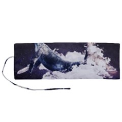 Blue Whale Dream Roll Up Canvas Pencil Holder (m) by goljakoff