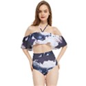 Blue whale dream Halter Flowy Bikini Set  View1