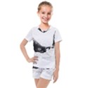 Blue whale in clouds Kids  Mesh Tee and Shorts Set View1