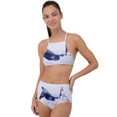 Blue Whale High Waist Tankini Set by goljakoff