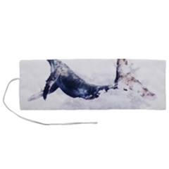 Blue Whale Roll Up Canvas Pencil Holder (m) by goljakoff