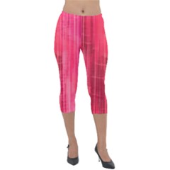 Pink Streaks Lightweight Velour Capri Leggings 