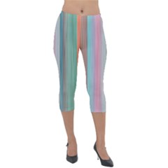 Colorful Steaks Lightweight Velour Capri Leggings 