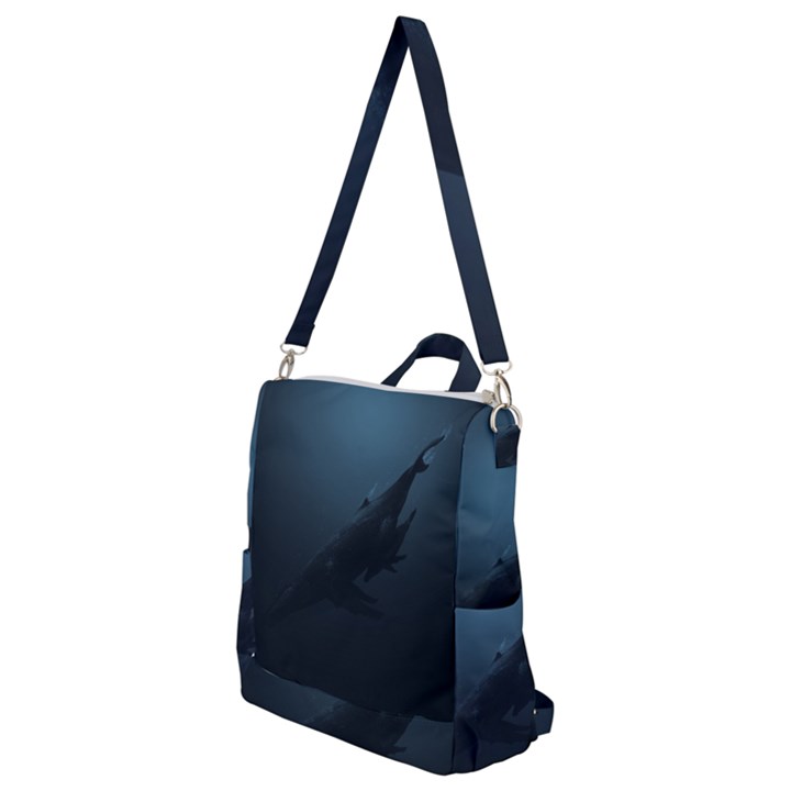 Whales family Crossbody Backpack