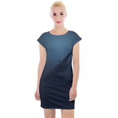 Whales Family Cap Sleeve Bodycon Dress by goljakoff