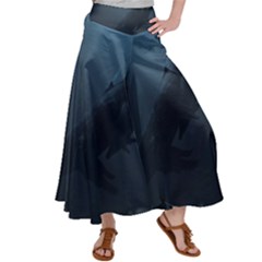 Whales Family Satin Palazzo Pants by goljakoff