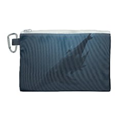 Whales Family Canvas Cosmetic Bag (large) by goljakoff