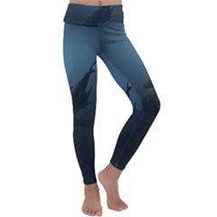 Whales Family Kids  Lightweight Velour Classic Yoga Leggings by goljakoff