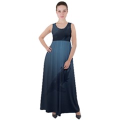 Whales Family Empire Waist Velour Maxi Dress by goljakoff