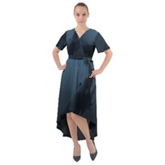 Whales Family Front Wrap High Low Dress by goljakoff