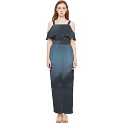 Whales Family Draped Sleeveless Chiffon Jumpsuit by goljakoff