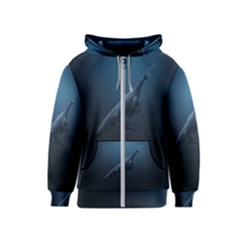 Blue Whales Kids  Zipper Hoodie by goljakoff