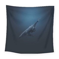 Blue Whales Square Tapestry (large) by goljakoff