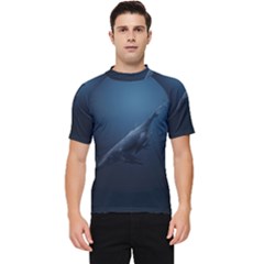 Blue Whales Men s Short Sleeve Rash Guard