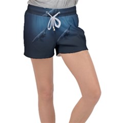 Blue Whales Velour Lounge Shorts by goljakoff