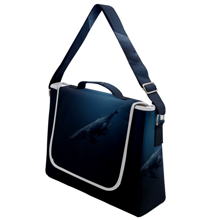 Blue whales Box Up Messenger Bag