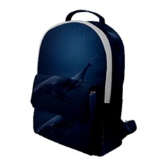 Blue Whales Flap Pocket Backpack (large) by goljakoff