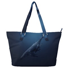 Blue Whales Full Print Shoulder Bag by goljakoff