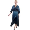 Blue whales Quarter Sleeve Wrap Front Maxi Dress View1