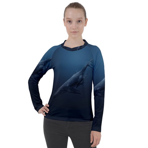 Blue Whales Women s Pique Long Sleeve Tee by goljakoff