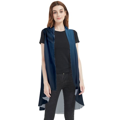 Blue Whales Sleeveless Chiffon Waistcoat Shirt by goljakoff