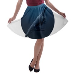 Blue Whales A-line Skater Skirt by goljakoff