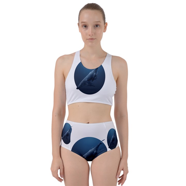 Blue Whales Racer Back Bikini Set