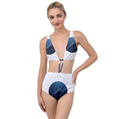 Blue Whales Tied Up Two Piece Swimsuit by goljakoff