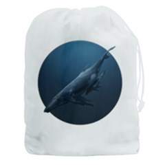 Blue Whales Drawstring Pouch (3xl) by goljakoff