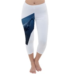 Whales In Deep Ocean Capri Winter Leggings  by goljakoff