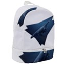 Whales in deep ocean Zip Bottom Backpack View2