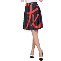 Dragon Hieroglyph A-line Skirt by goljakoff