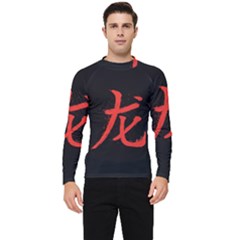 Dragon Hieroglyph Men s Long Sleeve Rash Guard by goljakoff