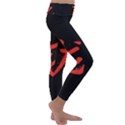 Dragon hieroglyph Kids  Lightweight Velour Classic Yoga Leggings View3