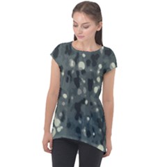 Abstract Texture Surface Print Cap Sleeve High Low Top by dflcprintsclothing