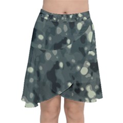 Abstract Texture Surface Print Chiffon Wrap Front Skirt by dflcprintsclothing