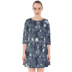 Abstract Texture Surface Print Smock Dress