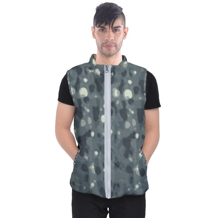 Abstract Texture Surface Print Men s Puffer Vest