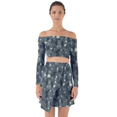 Abstract Texture Surface Print Off Shoulder Top With Skirt Set by dflcprintsclothing